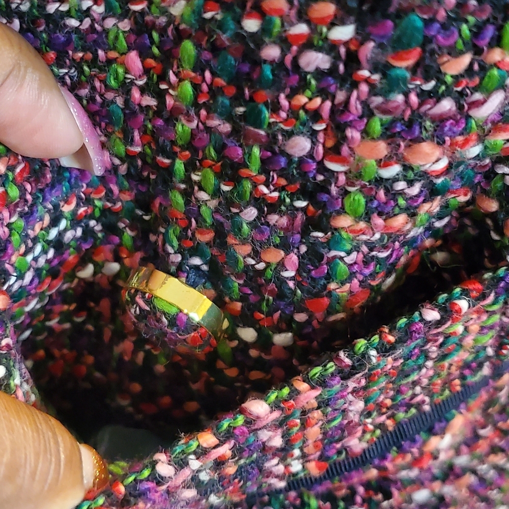 Talbots Button Front Multicolor Tweed Blazer 6 - image 7